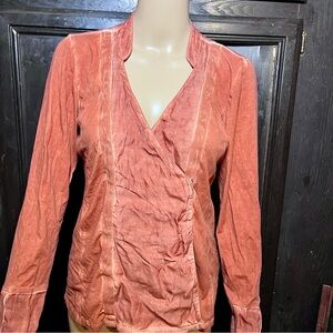Soft Surroundings- Women's Coral Wrap Top Sz s